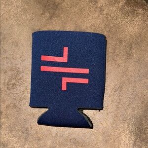 Navy and Red Neoprene Can Cooler Thrice Band